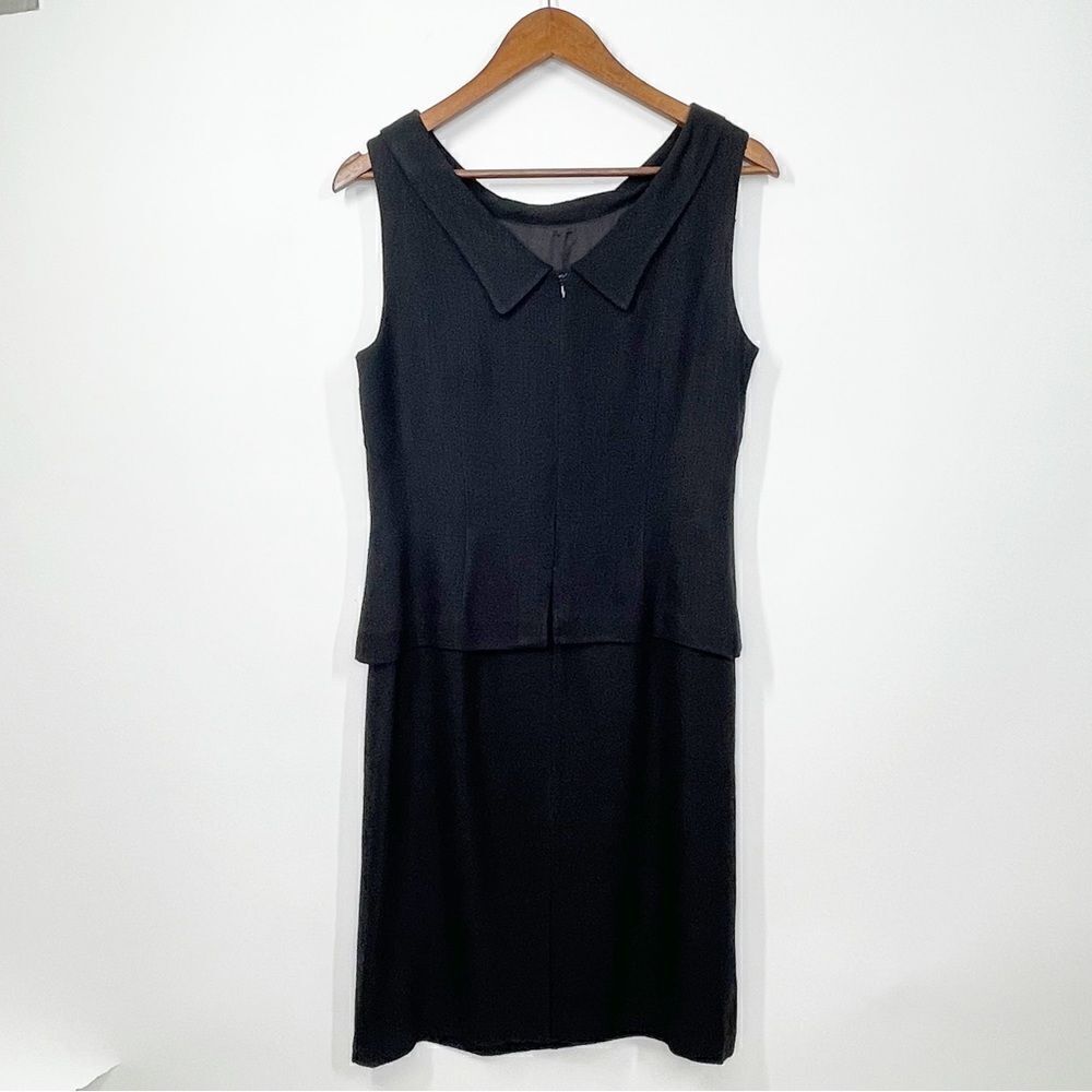 Donna Ricco New York Black Sleeveless Paneled Tank Dress Size 8 - Picture 2 of 10